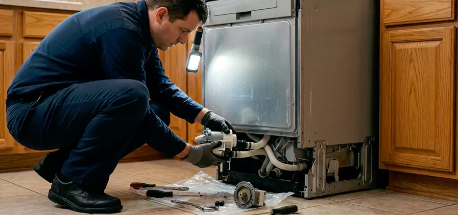 Dishwasher Drain Hose Repair in Huntersville