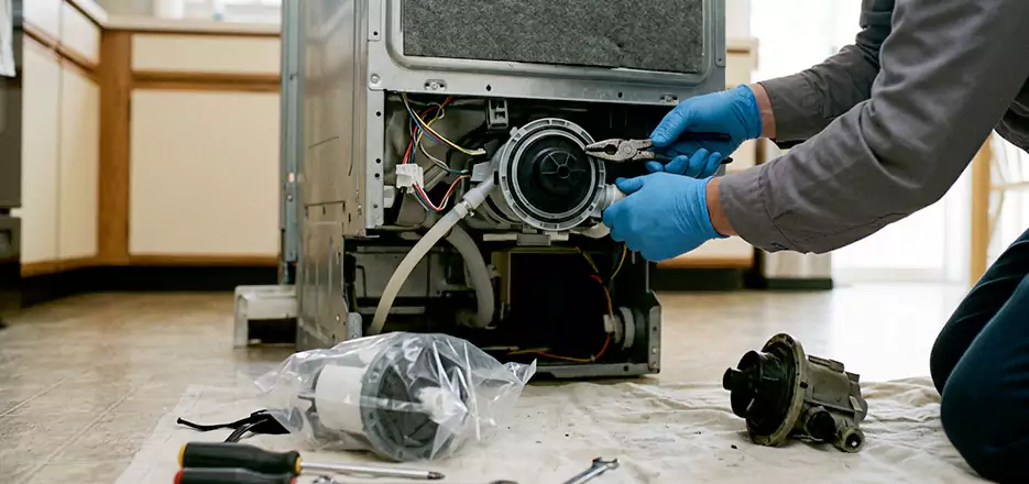 Dishwasher Motor Pump Replacement in Huntersville